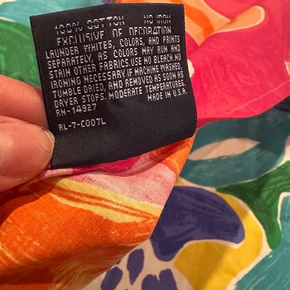 Vintage Ralph Lauren Set Of Two Pillowcases Costa Paradiso Tropical - Picture 10 of 10